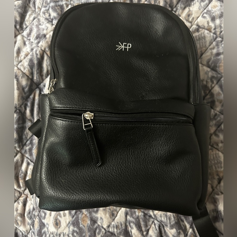 Freshly Picked leather back pack diaper bag